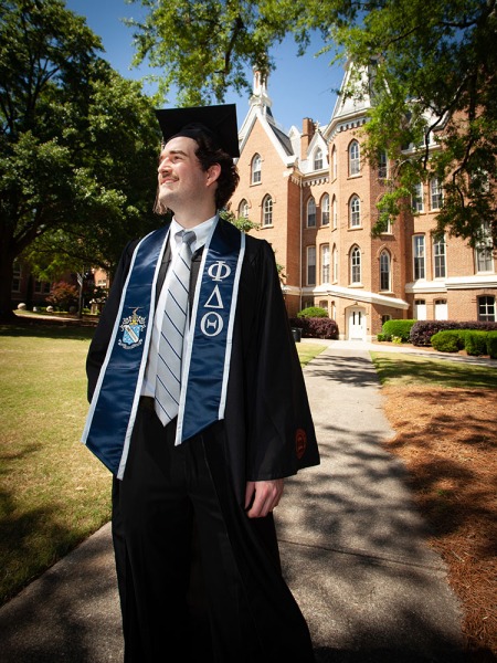 Palmer Photography - graduation portrait, cap and gown male